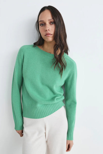 Norina - Maglia in lana e cashmere con scollo a barca