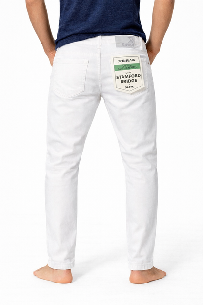 Ireneo - Jeans Slim Stamford Bridge Bianco Uomo