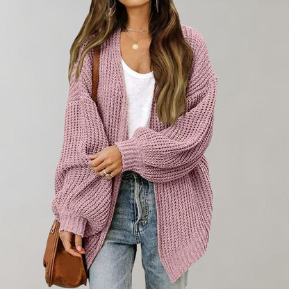 Geraldina - Cardigan oversize da donna lavorato a maglia