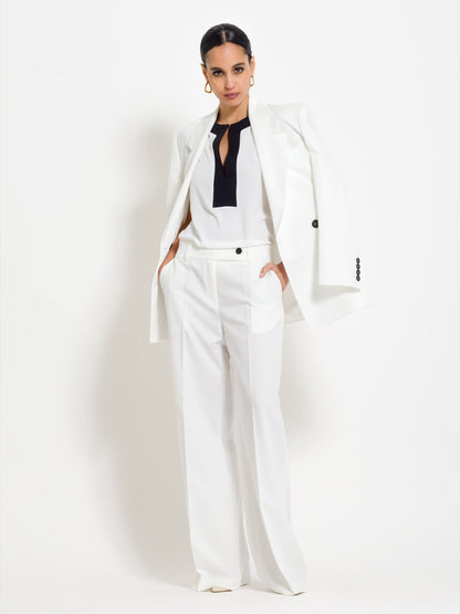 Janine - Pantaloni palazzo da donna con pinces eleganti