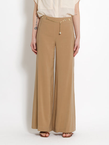 Joana - Pantaloni da donna con cintura a catena