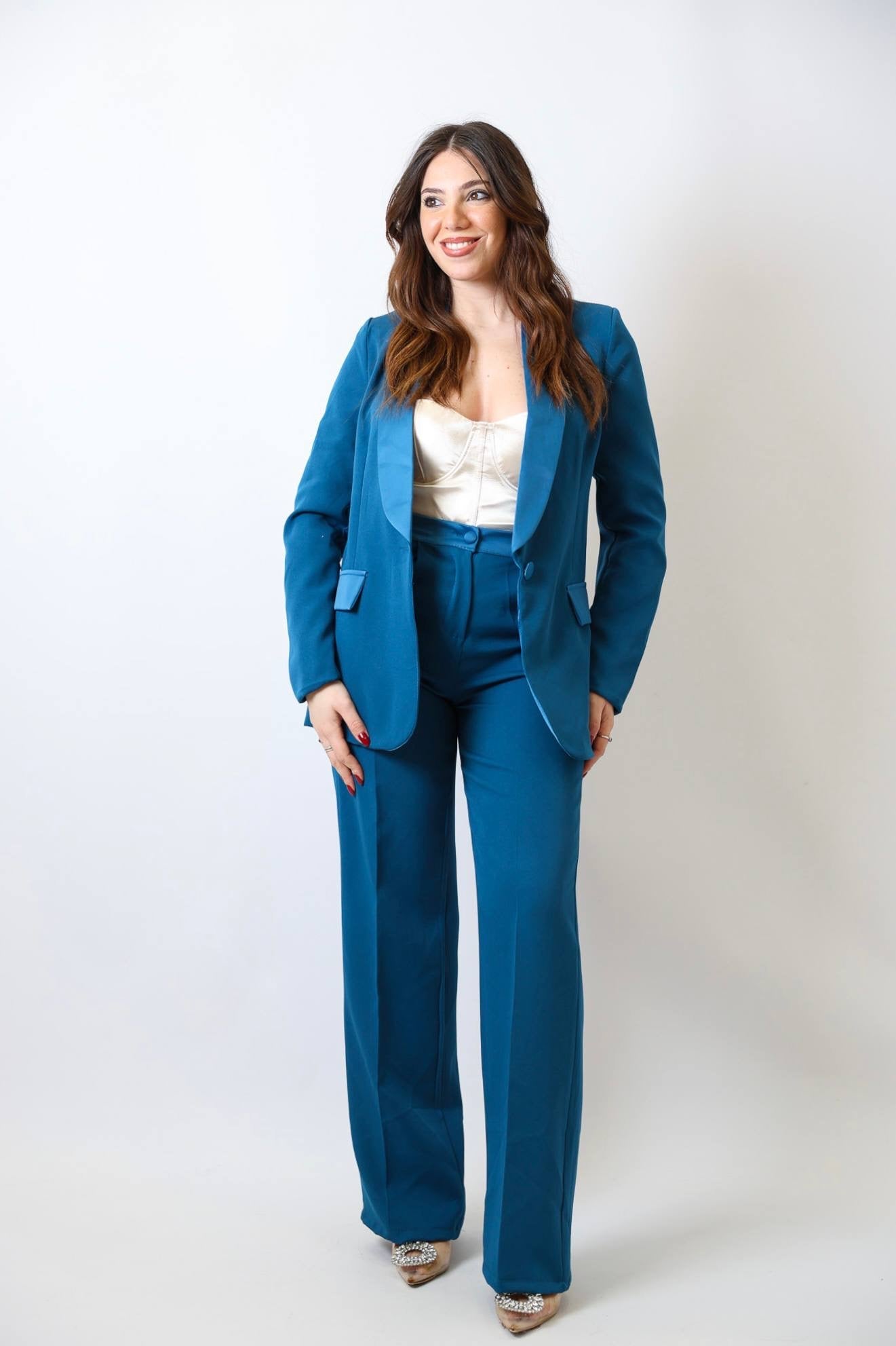 Hectoria - Tailleur Stiloso Donna Elegante Contemporaneo