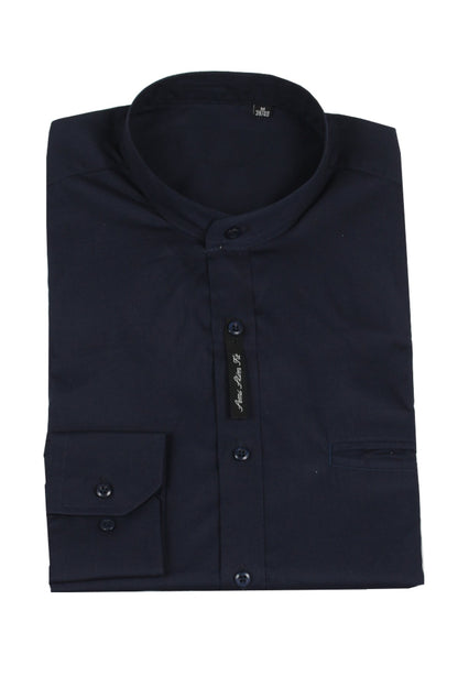 Rolandus - Camicia Coreana Uomo Moderna Colletto Mandarina
