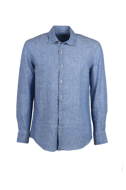 Romericus - Camicia Uomo Manica Lunga Collo Classico Naturale