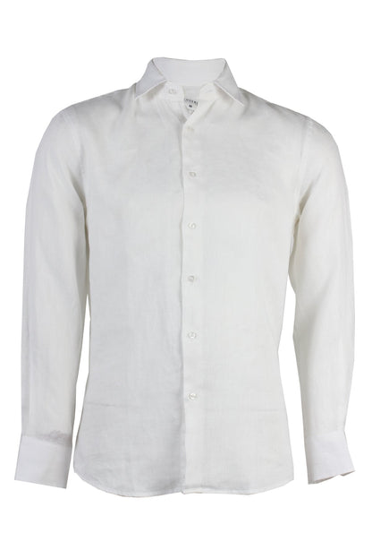 Romericus - Camicia Uomo Manica Lunga Collo Classico Naturale