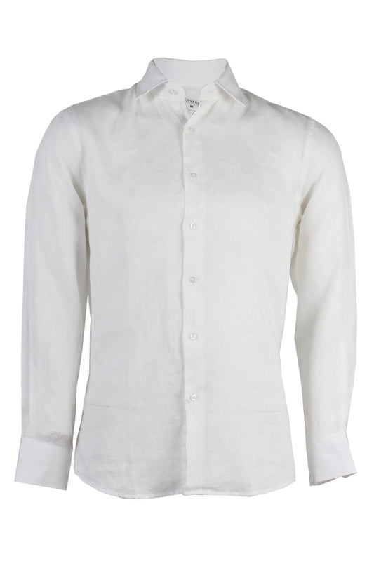 Romericus - Camicia Uomo Manica Lunga Collo Classico Naturale