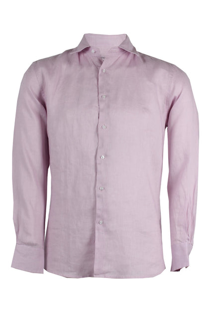 Romericus - Camicia Uomo Manica Lunga Collo Classico Naturale