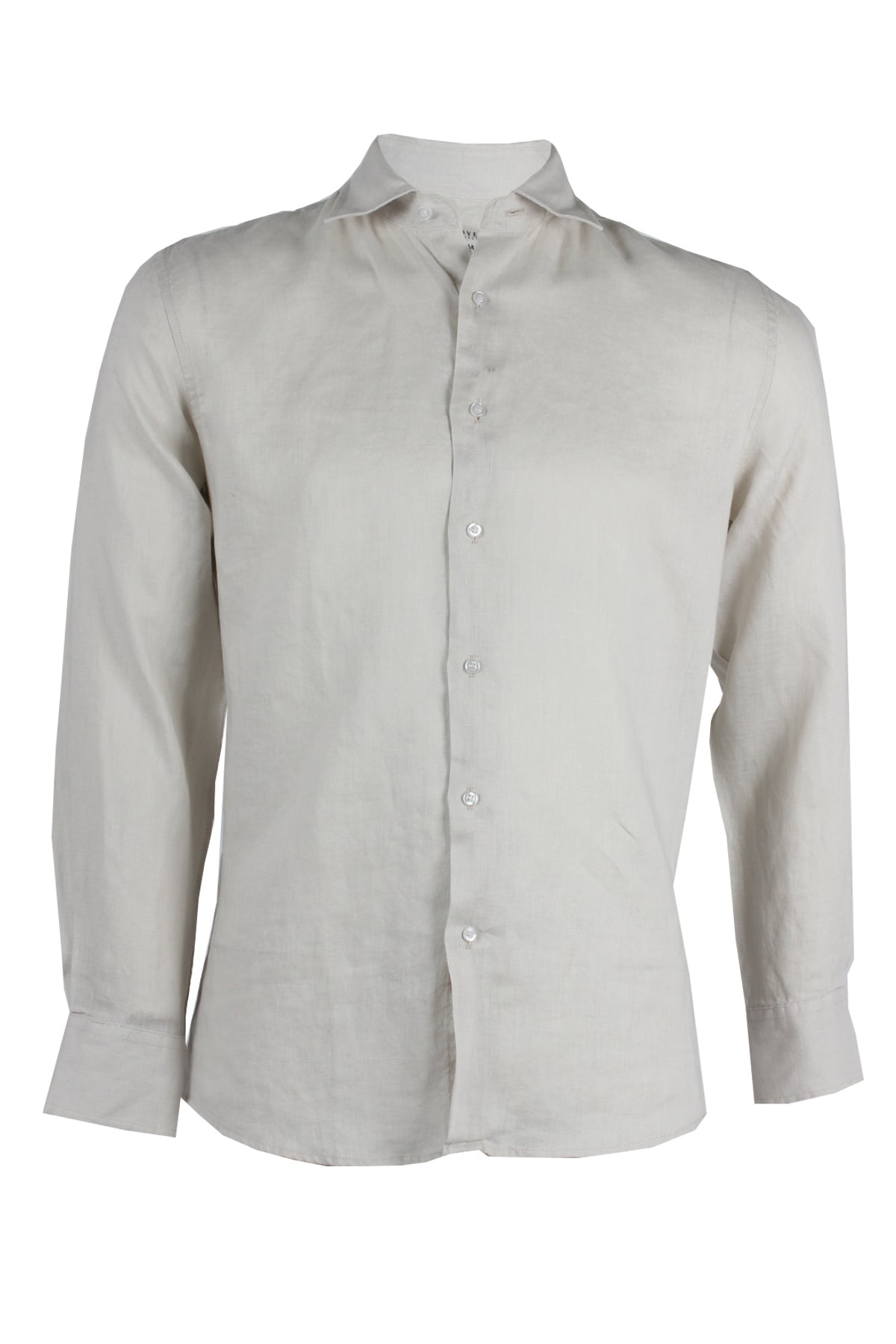 Romericus - Camicia Uomo Manica Lunga Collo Classico Naturale