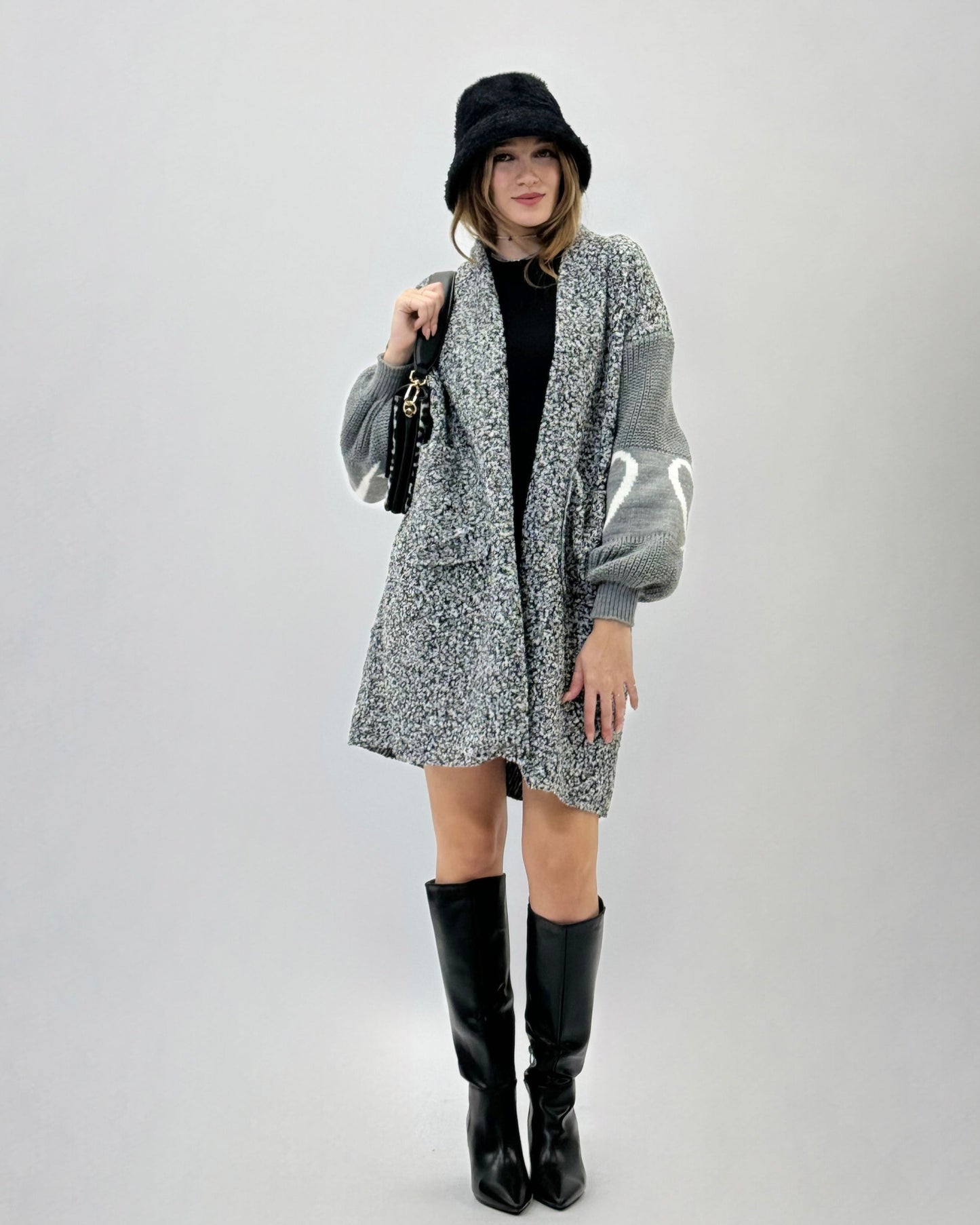 Karina - Cappotto morbido da donna con dettaglio cuore