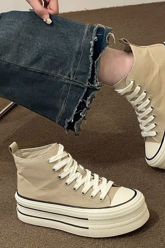 Hosanna - Sneakers alte in tela con plateau, look casual e moderno