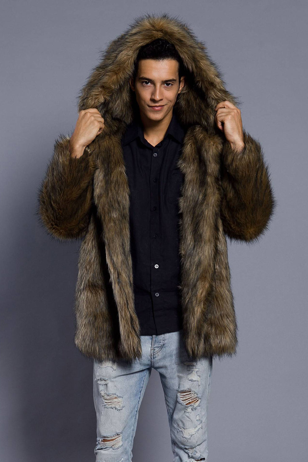 Danilo – Cappotto Lungo Da Uomo Con Collo Ampio
