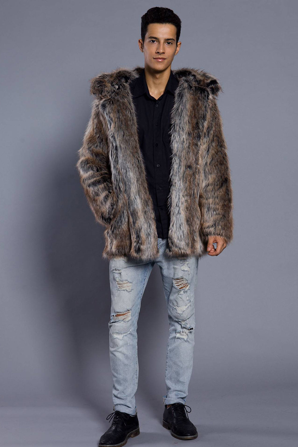 Danilo – Cappotto Lungo Da Uomo Con Collo Ampio