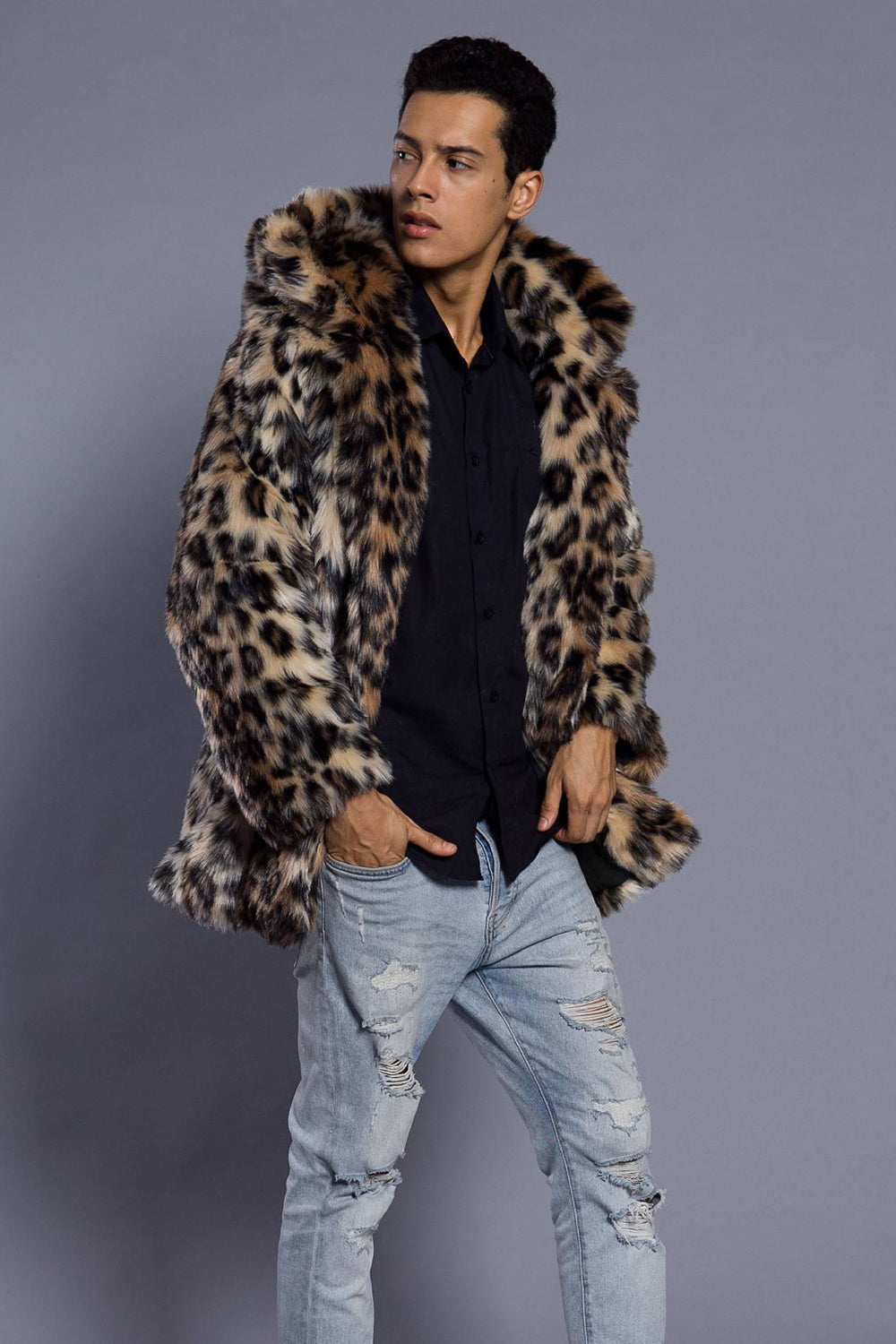 Danilo – Cappotto Lungo Da Uomo Con Collo Ampio