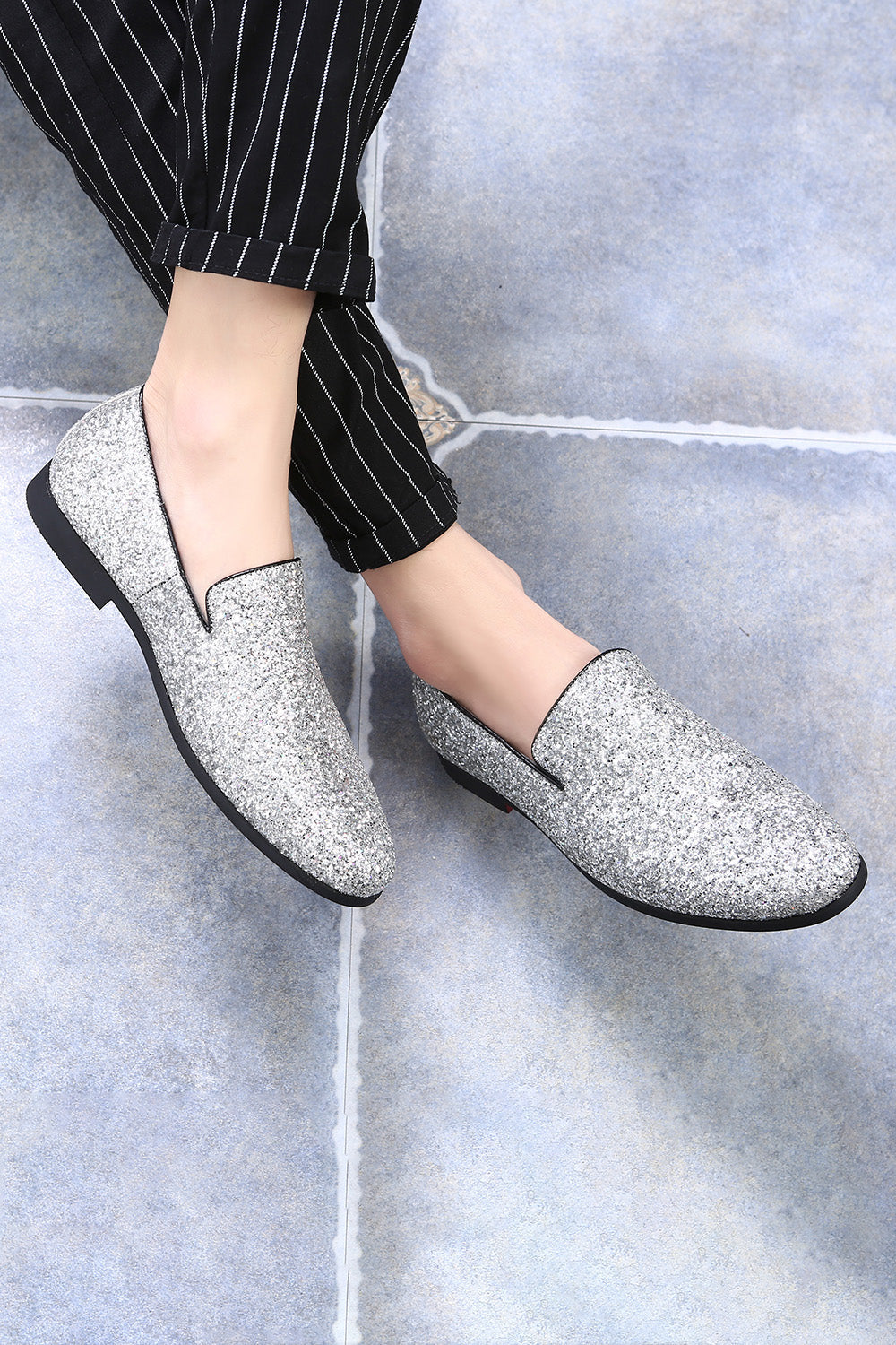 Achille – Scarpe Slip-On Luminose Per Un Look Serale Esclusivo