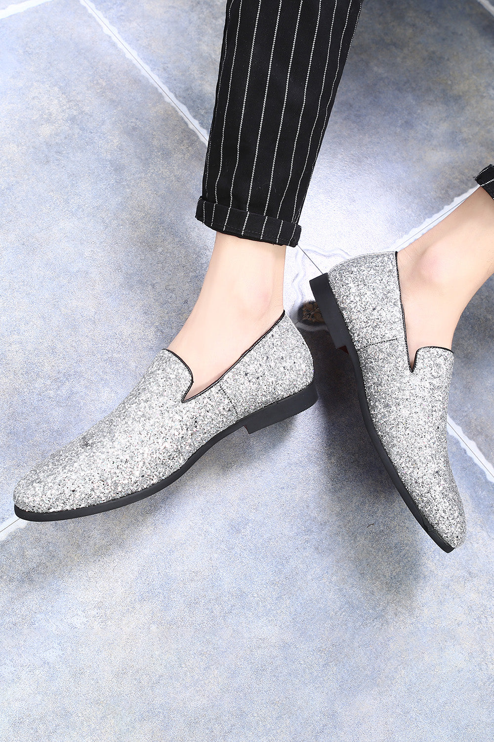 Achille – Scarpe Slip-On Luminose Per Un Look Serale Esclusivo