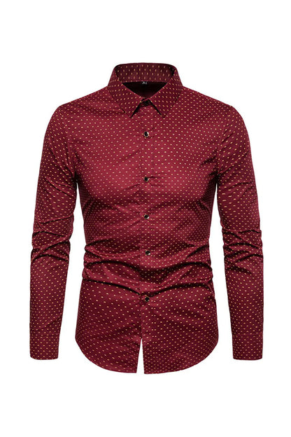Hector – Camicia Da Uomo A Maniche Lunghe Con Stampa Di Moda