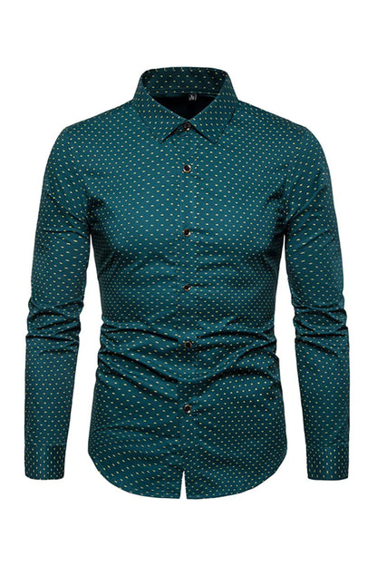 Hector – Camicia Da Uomo A Maniche Lunghe Con Stampa Di Moda