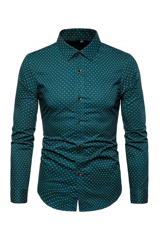 Hector – Camicia Da Uomo A Maniche Lunghe Con Stampa Di Moda