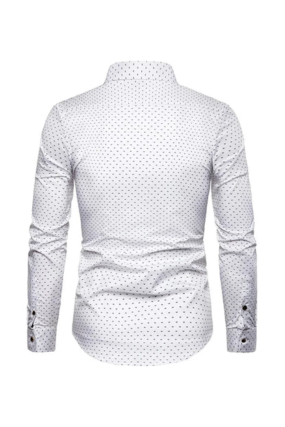 Hector – Camicia Da Uomo A Maniche Lunghe Con Stampa Di Moda