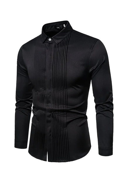 Hubert – Camicia Da Uomo A Maniche Lunghe Con Collo A Revers