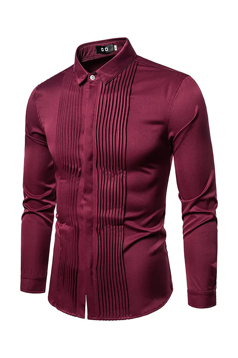 Hubert – Camicia Da Uomo A Maniche Lunghe Con Collo A Revers