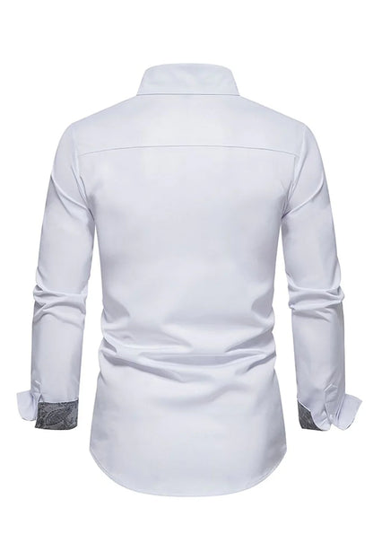 Hubert – Camicia Da Uomo A Maniche Lunghe Con Collo A Revers
