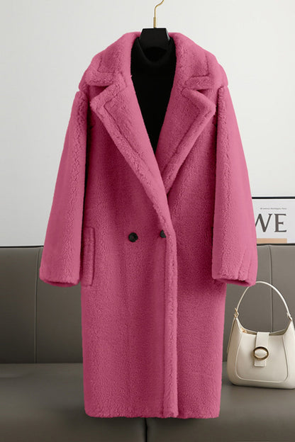 Fiorella - Cappotto lungo effetto teddy, stile sofisticato e comfort invernale