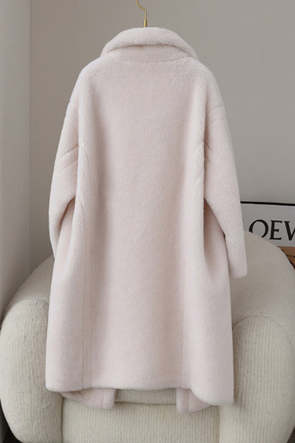 Fiorella - Cappotto lungo effetto teddy, stile sofisticato e comfort invernale