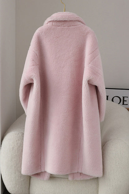 Fiorella - Cappotto lungo effetto teddy, stile sofisticato e comfort invernale
