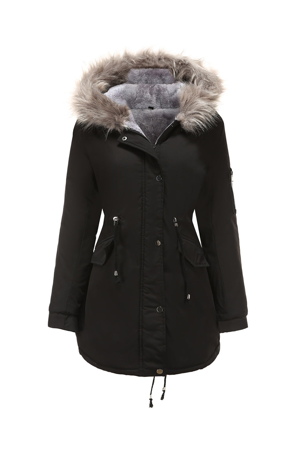 Karla - Cappotto in Pile Caldo con Cappuccio Invernale