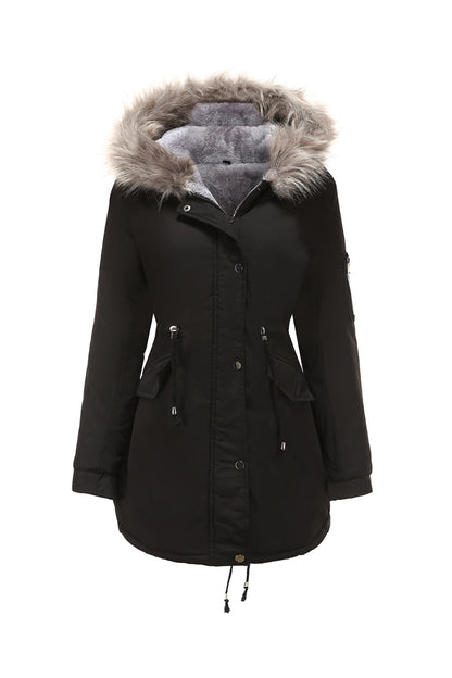 Karla - Cappotto in Pile Caldo con Cappuccio Invernale