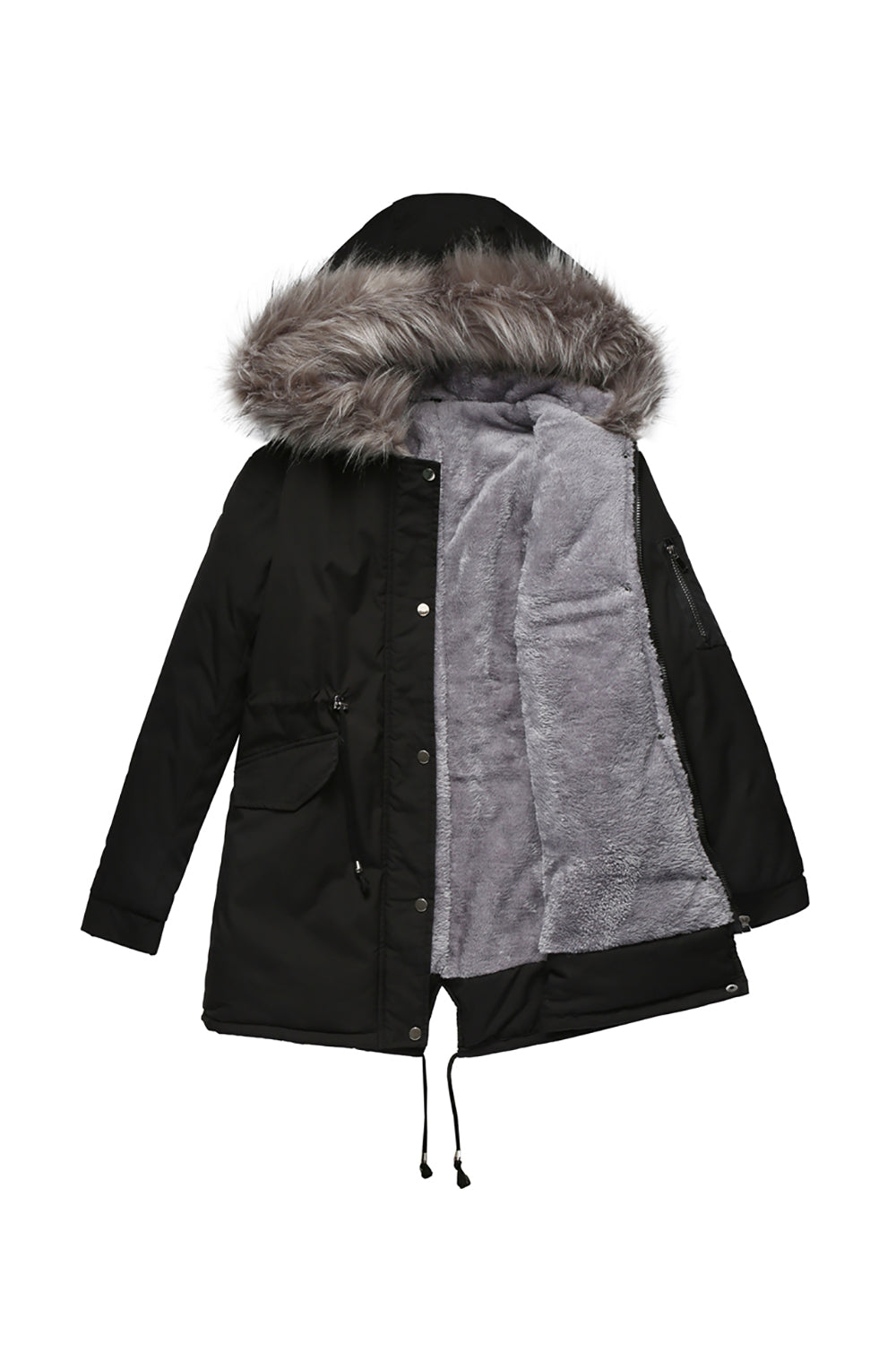 Karla - Cappotto in Pile Caldo con Cappuccio Invernale