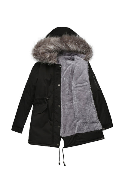 Karla - Cappotto in Pile Caldo con Cappuccio Invernale
