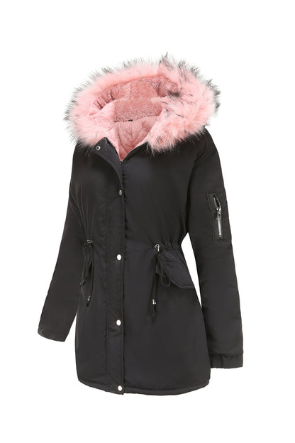 Karla - Cappotto in Pile Caldo con Cappuccio Invernale