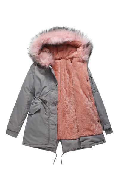 Karla - Cappotto in Pile Caldo con Cappuccio Invernale