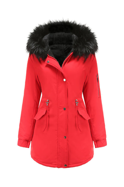 Karla - Cappotto in Pile Caldo con Cappuccio Invernale