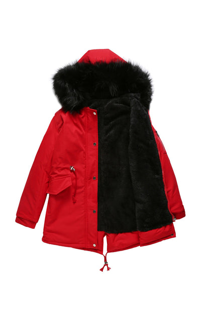 Karla - Cappotto in Pile Caldo con Cappuccio Invernale