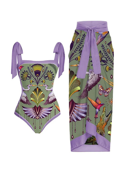 Karina – Costume Intero Con Stampa Esclusiva E Linea Modellante