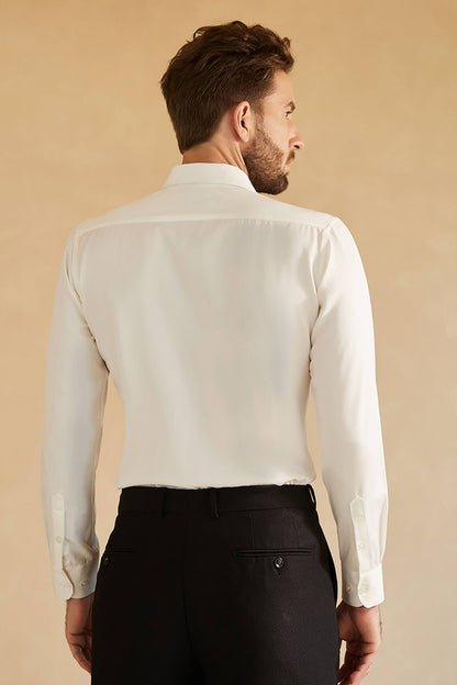 Henry – Camicia Bianca Da Uomo A Manica Lunga Dal Taglio Moderno