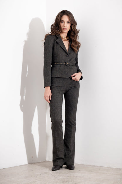 Joanna - Pantaloni da donna a vita alta eleganti