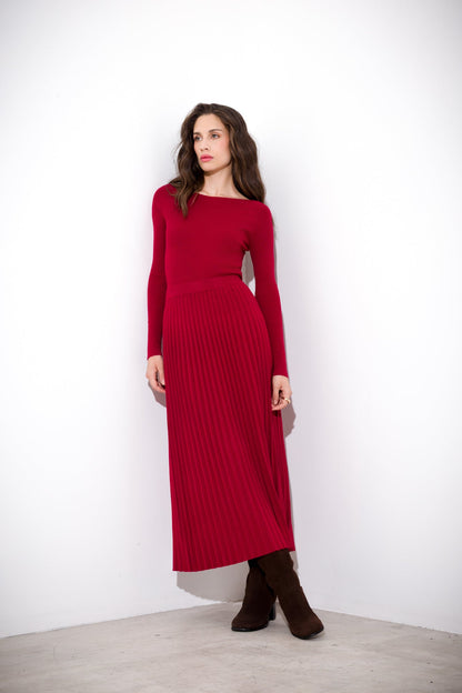 Filomena - Maglia Donna Scollo Barchetta a Costine