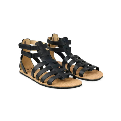 Vittoria - Sandali Romani Barefoot Neri Aurelia Donna