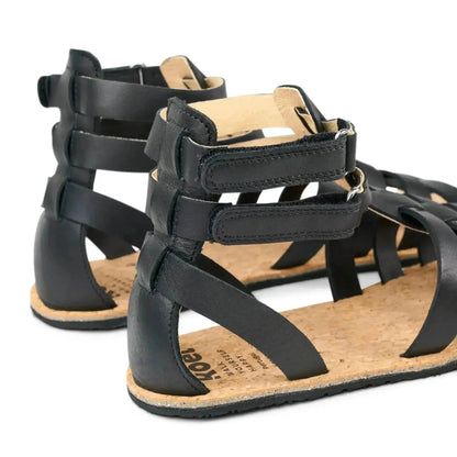 Vittoria - Sandali Romani Barefoot Neri Aurelia Donna