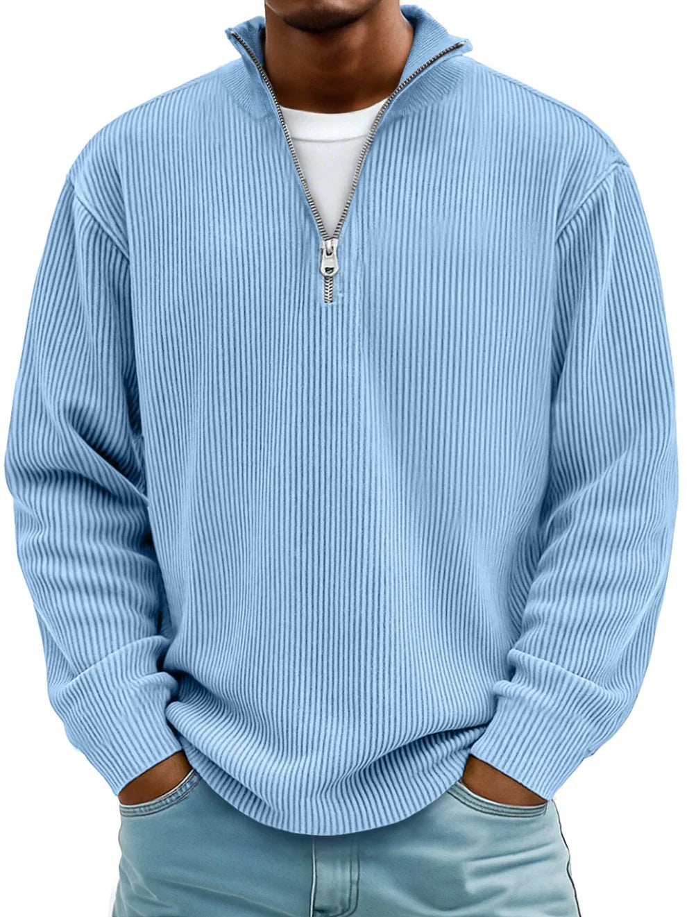 Tulliano - Maglione Moderno Mezza Zip Uomo