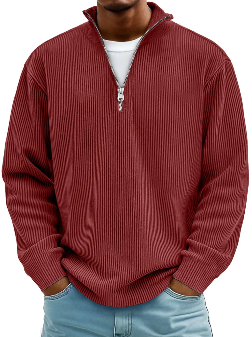 Tulliano - Maglione Moderno Mezza Zip Uomo