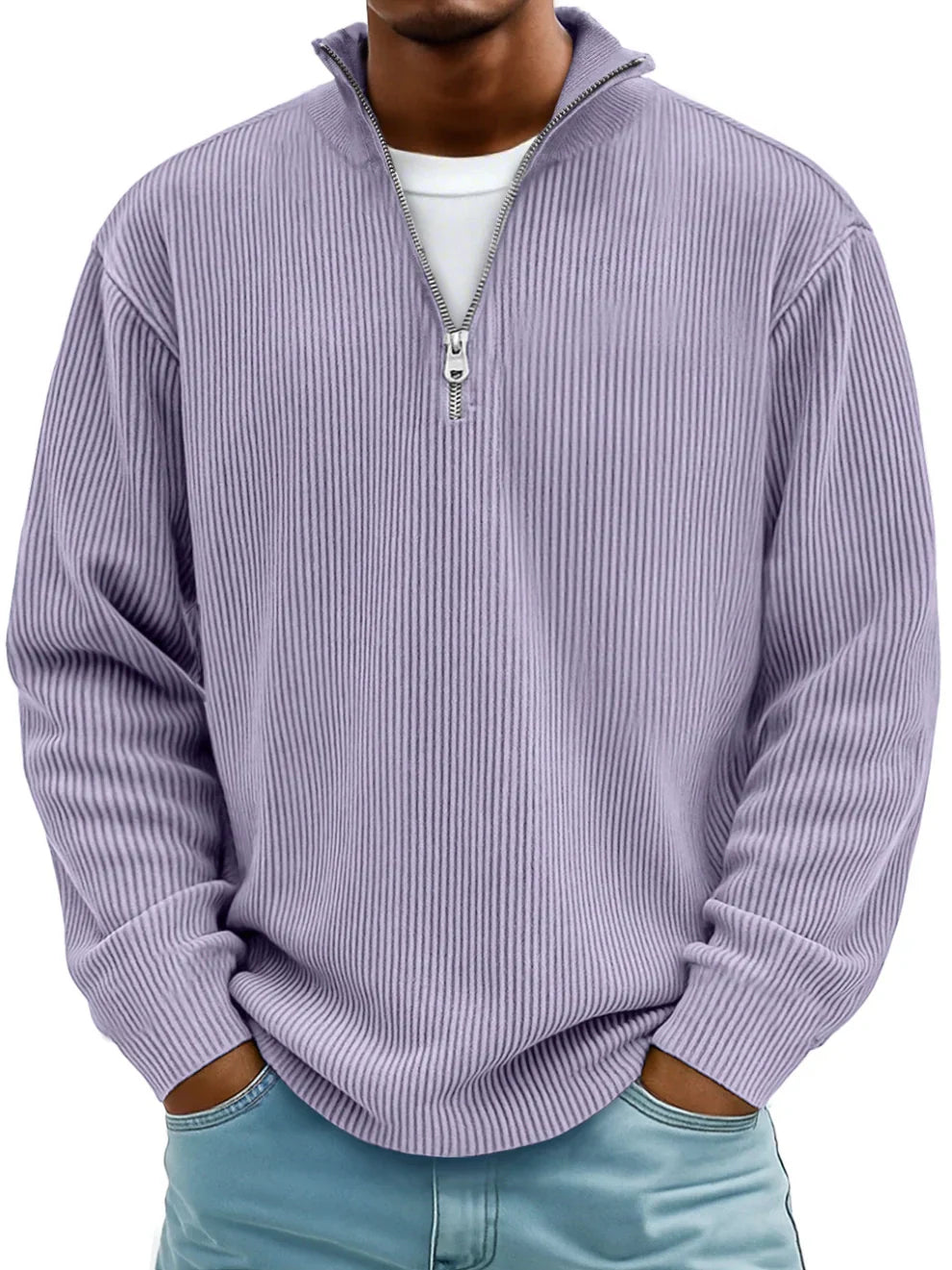Tulliano - Maglione Moderno Mezza Zip Uomo
