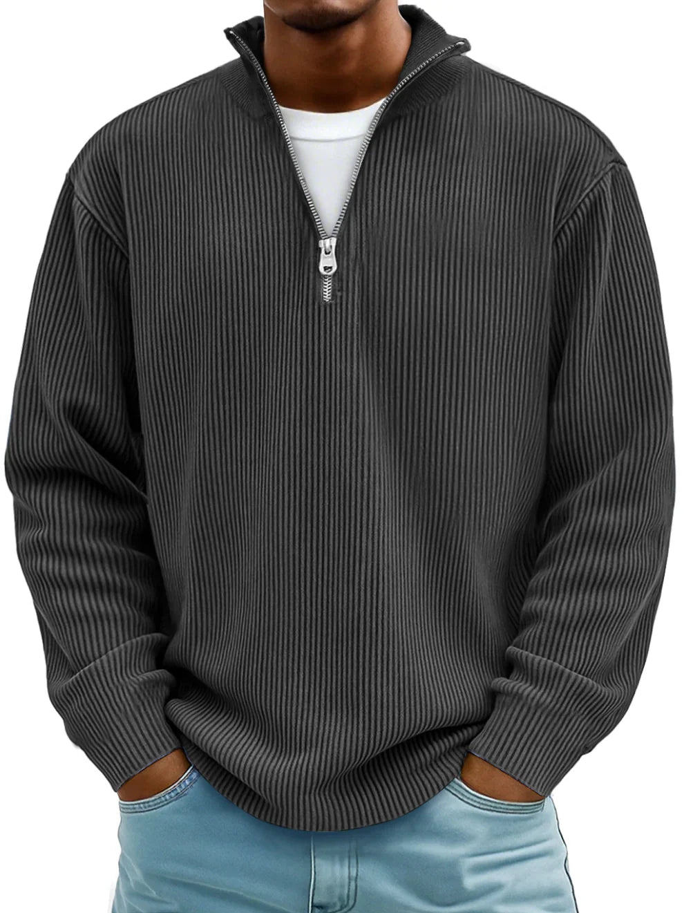 Tulliano - Maglione Moderno Mezza Zip Uomo