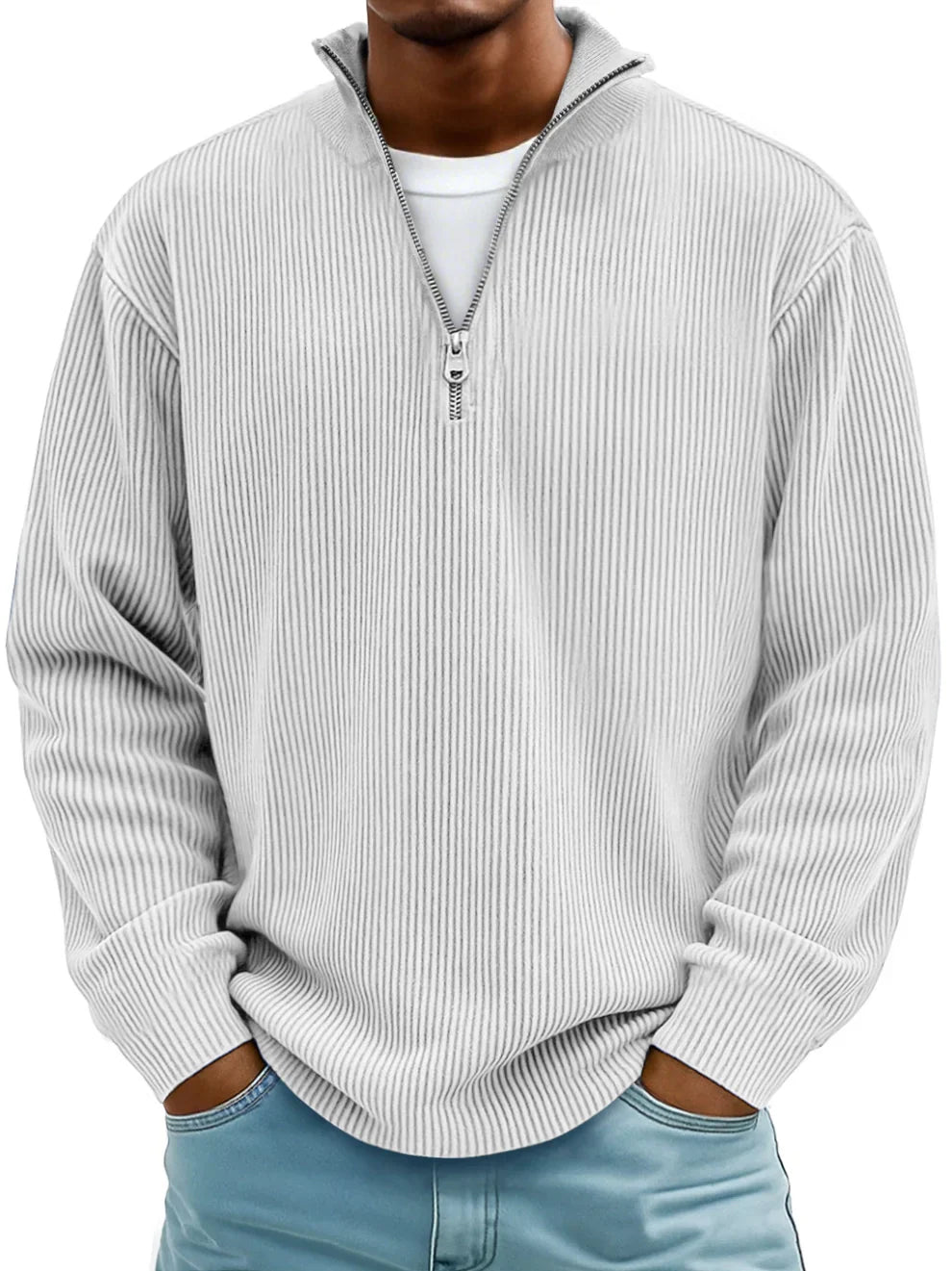Tulliano - Maglione Moderno Mezza Zip Uomo