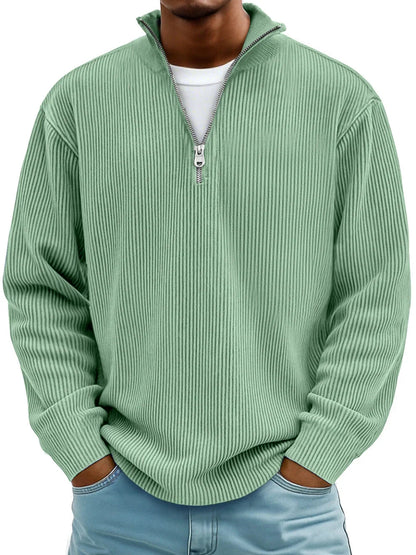 Tulliano - Maglione Moderno Mezza Zip Uomo