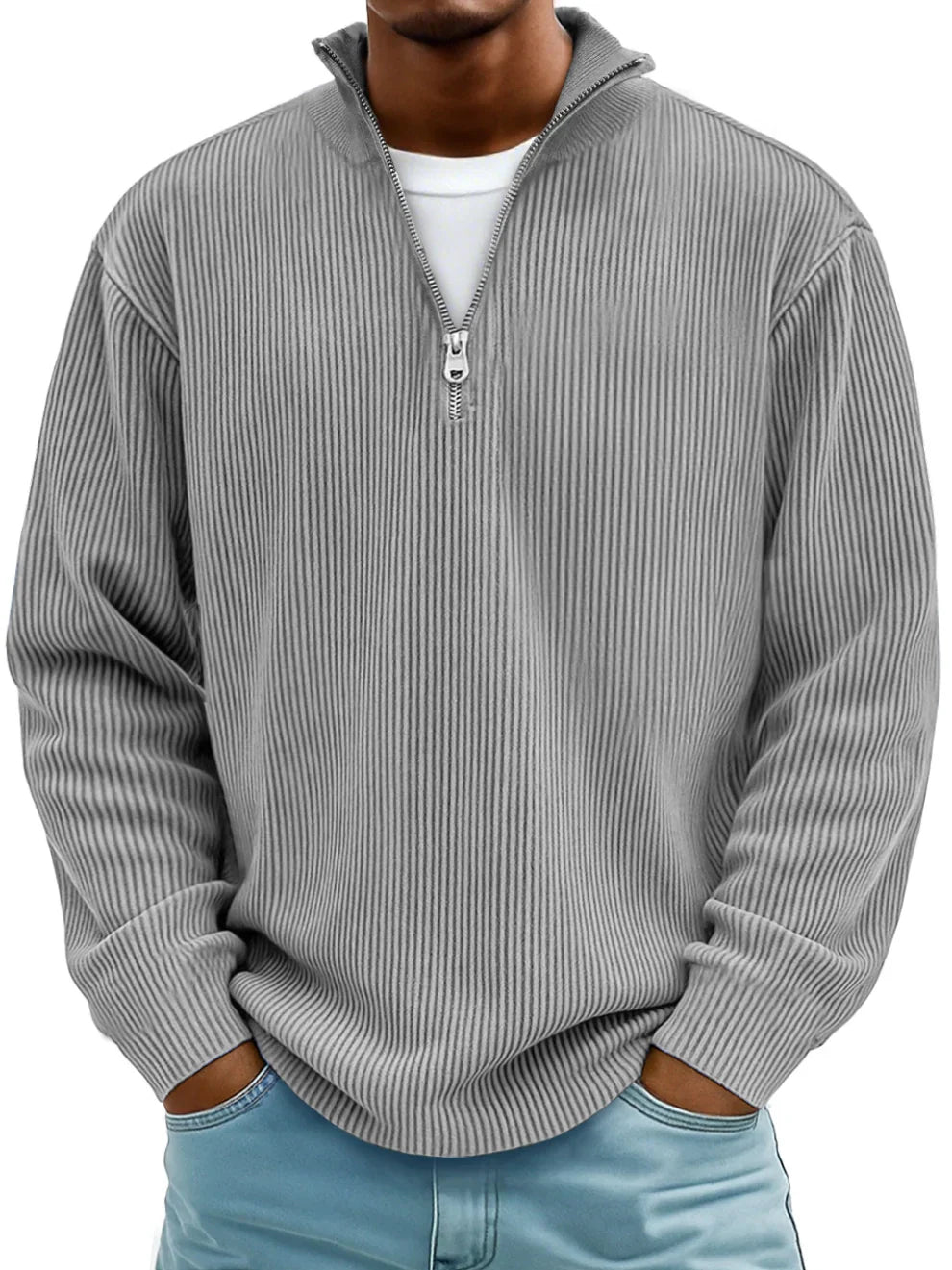 Tulliano - Maglione Moderno Mezza Zip Uomo